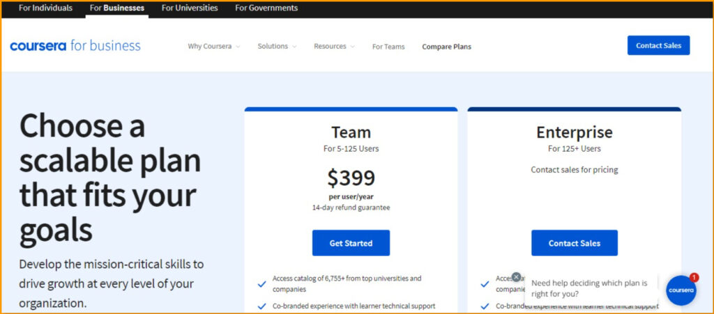 Coursera Pricing Plans