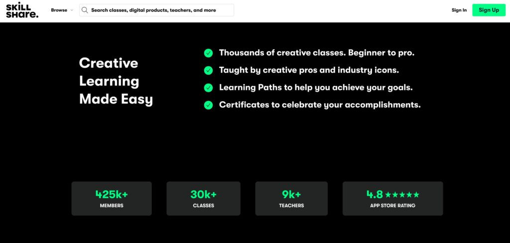 Key Features of Skillshare
